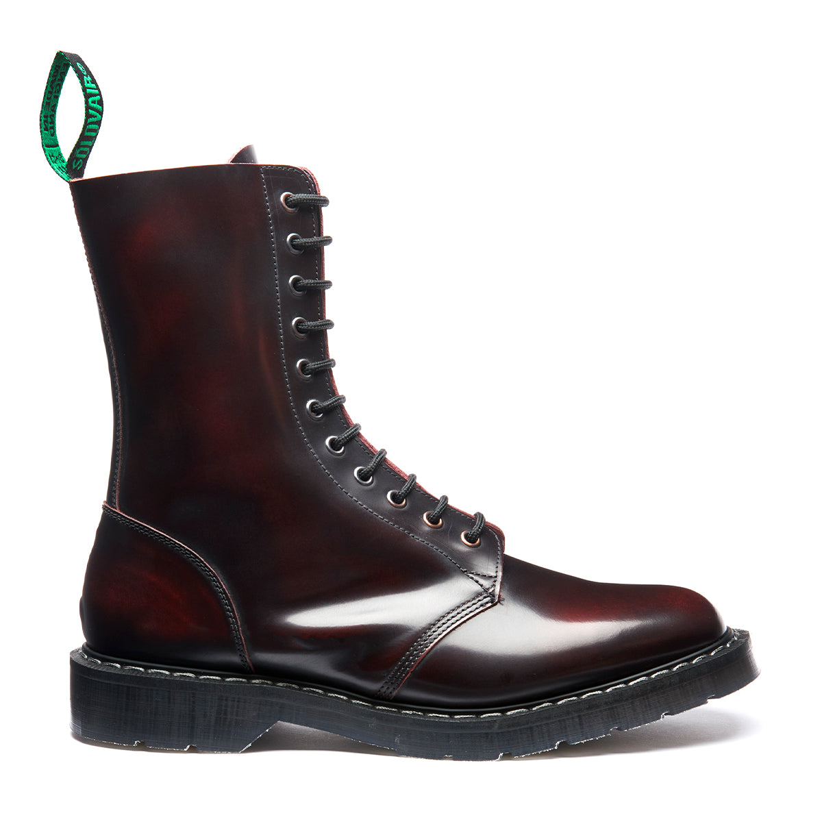NPS Solovair Outlet Factory Second Boots Burgundy RubOff 11 Eye