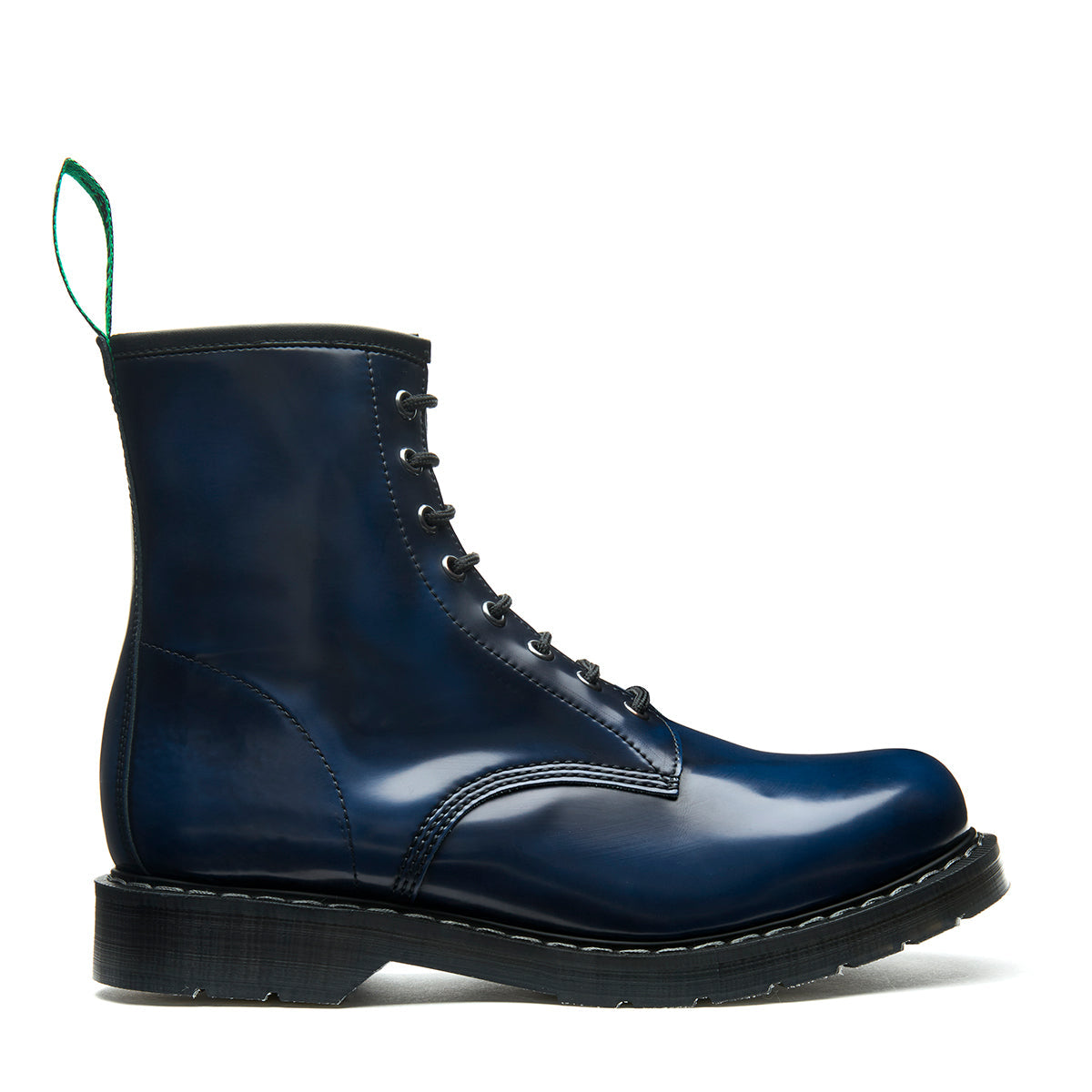 Solovair ブーツ　ネイビー 8ホール　made in UK NPS Solovair Outlet | Factory Second | Boots | Navy Rub-Off